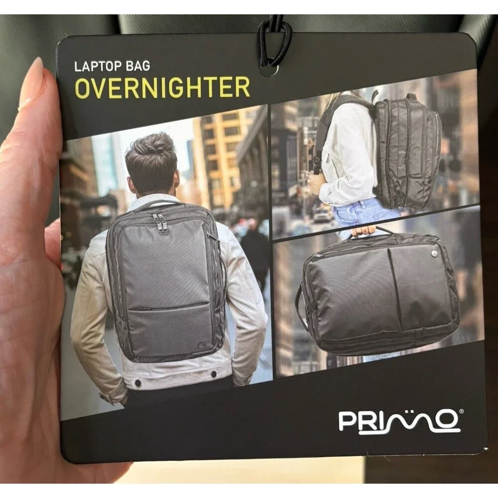 Primo Weekender Laptop Bag Black USB Travel Business Backpack Briefcase Luggage